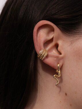 Awe Inspired Snake Ear Cuff New